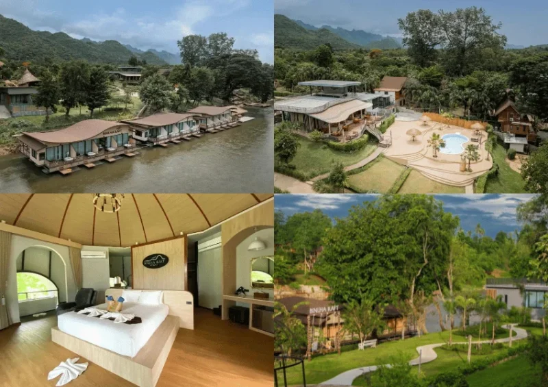 10 ที่พักกาญจนบุรี 2568 โรงแรมกาญจนบุรี ริมน้ำ [year] ที่พักริมแม่น้ำแคว บรรยากาศส่วนตัว